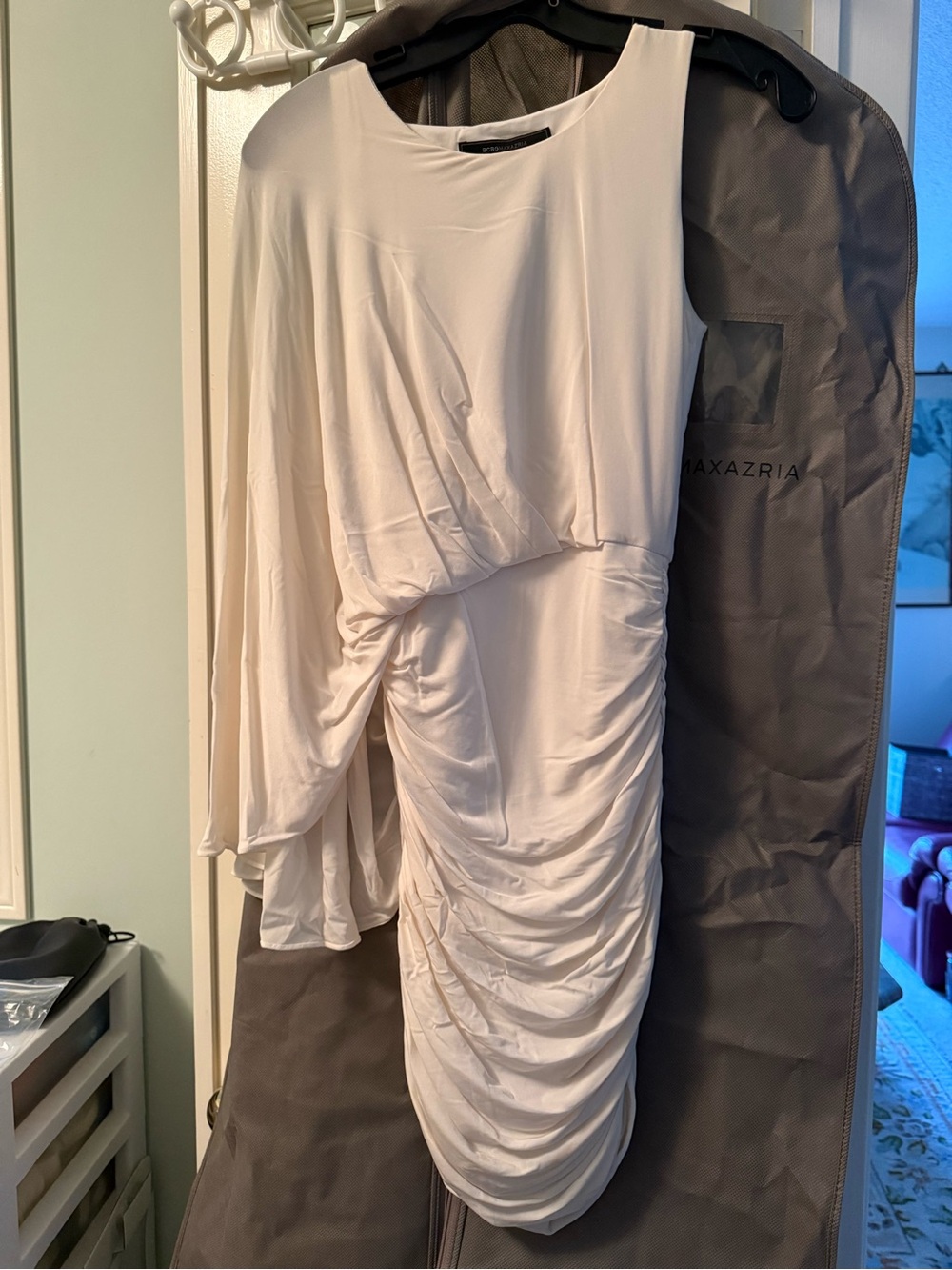 BCBG MaxAzria Venus Draped One Shoulder Dress
